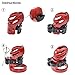 YJXL New The Biosourced Resin Male Standard Chastity Devices Male Briefs,with 4 Size Rings T-Shirt Red, Large
