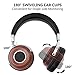 SIVGA SV004 Hi-Fi Wood Over-Ear Stereo Open Back Wired Headphones, Built-in Mic, Soft Earmuffs with Carrying Case (Rosewood)