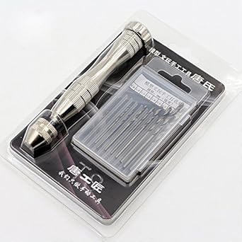 Generic 120mm Precision Pin Vise Model Tool High Quty Drill Shank Drilling Tools Model Drill Hand Tools with 10 Bits