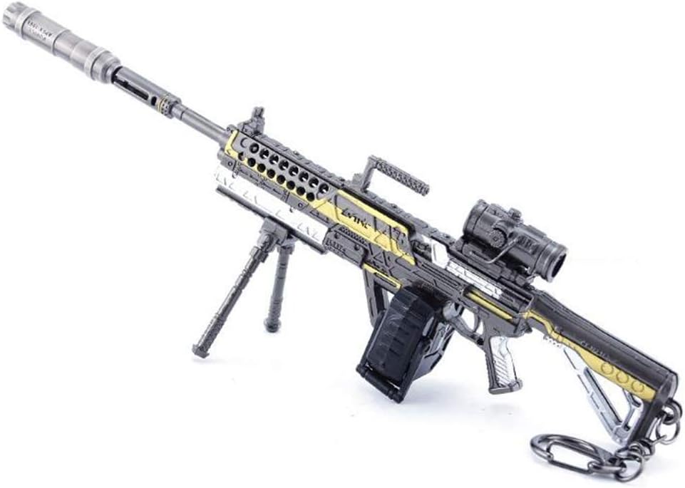 Mini Games Prop 1/6 Metal Devotion Light Machine Gun Model Figure Keychains Toys Accessories