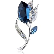 Broche De Tulipán Con Cristales - Elegante, Ajustable, Para Mujeres, Ideal Para Regalo