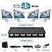 [Upgrade Version] HDMI Splitter SOWTECH 1X4 Ports Powered Video Converter with Full Ultra HD 1080P 4K/2K, 3D Resolutions and HDCP (1 Input to 4 Outputs) - Black