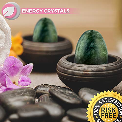 Hellu Jade Yoni Eggs Predrilled Yoni Eggs Set of 3, Yoni Love Egg