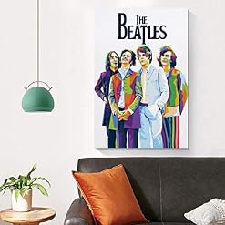 XYDQ Poster décoratif sur toile The Beatles Band – Décoration murale pour salon, chambre à coucher – 60 x 90 cm - Les Beatles, Paul McCartney, John Lennon, RIngo Starr, George Harrison XYDQ Poster décoratif sur toile The Beatles Band - Décoration murale pour salon, chambre à coucher - 60 x 90 cm – Image 4