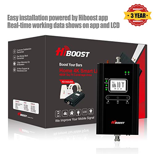 Hiboost Cell Phone Signal Booster for Home and Office, 4,000 sq ft, Boost 5G 4G LTE Data for Verizon AT&T and All U.S. Carriers, FCC Approved - Thumbnail 6