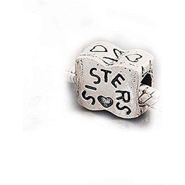 Click Lock Beading Charm Bead Spacer 1PC Silver Best Friend Click And Lock Stopper Bead ...