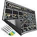 Magnetic Calendar for Refrigerator - Dry Erase Black Board for Kitchen Fridge - Bright Neon Chalk Markers - 17X12