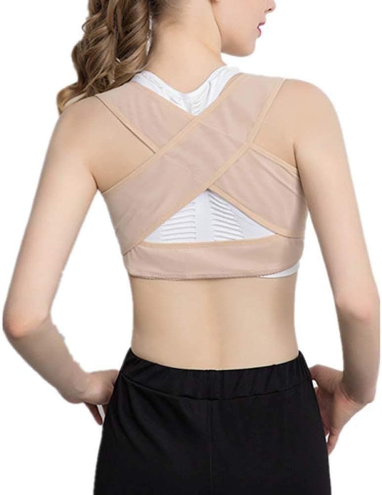 JKKFNG Adjustable Anti-Scratch Back Shoulder Spinal Brace for Men Women Ultra-Straight Back Correction Belt Back Corrector Support for Extra Comfort and Pain Free Neck