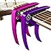 Guitar Capo (2 Pack) for Acoustic Guitars, Ukulele, Banjo, Mandolin, Bass - Made of Ultra Lightweight Aluminum Metal (1.2 oz!) for 6 & 12 String Instruments - Nordic Essentials (Pink+Purple)