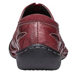 Propet Women's Cameo Flat, Maroon, 6 2E US