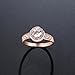 JUST N1 Womens Jewelry 18k Rose Gold Plated Vintage Wedding Engagement Jewelry Ring Christmas Gift