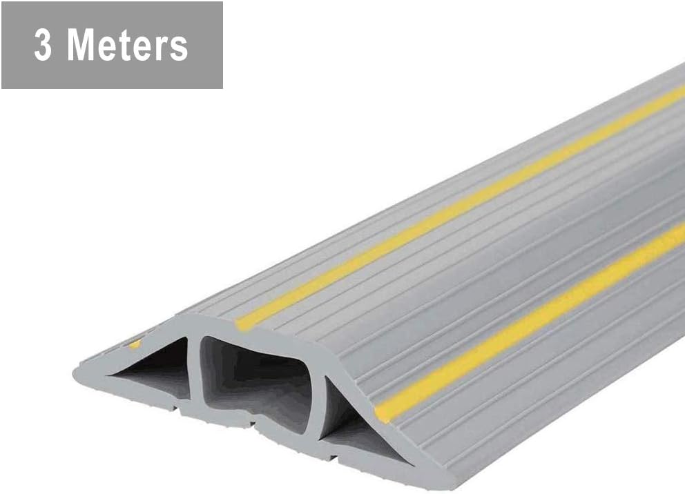 Cable Cover Floor, 10 Ft (3 M) Floor Cord/Cable Protector 3 Cord