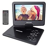 DBPOWER 9.5-Inch Portable DVD Player with Rechargeable Battery, SD Card Slot and USB Port - Black