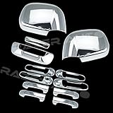 02-08 Dodge Ram 1500, 03-09 Ram 2500 / 3500 Regular Mirrors only (Does not fit on Towing Mirror) Triple Chrome Plated Mirror, 4 Door Handle Without Passenger Keyhole, Tailgate Cover