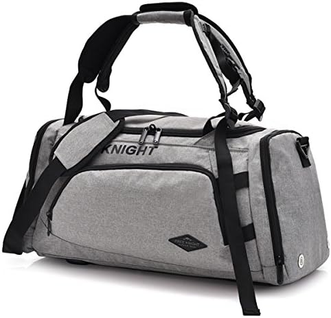 Sports Gym Bag with Shoes Compartment Travel Duffel Bag for Men and Women - Grey