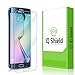 IQShield Screen Protector Compatible with Samsung Galaxy S6 Edge LiquidSkin Anti-Bubble Clear TPU Film