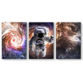 3 Panel Cosmic Storm Child Painting Wall Decor...