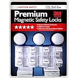 Premium Drill-Free Magnetic Safety Cabinet & Drawer Locks with 3M Adhesive - 8 Locks & 3 Keys