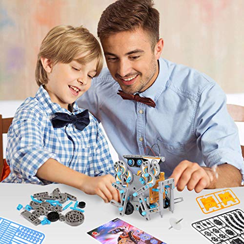 CIRO Solar Robot Creation Kit, 12-in-1 Solar Robot Kit for Kids, STEM Educational Science Toys with Working Solar Powered Motorized Engine and Gears