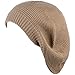 an Beige Beret Beanie Hat for Women Fashion Lightweight Knit Solid Color