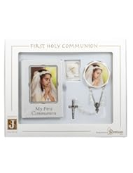 From Amazon.com. Click for details:
 Home: First Communion Book, Rosary and Accessory Gift Set for Girl - Roman Home: First Communion Book, Rosary and Accessory Gift Set for Girl - Roman