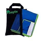 SMYLLS Quick Dry Towel Microfiber Sports Towels Gym TowelSuper Absorbent and Quick Drying for Camping, Beach, Gym, Pool and Running (Blue, 28" x 56")
