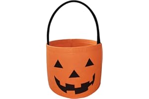 INFANOTE Halloween Trick or Treat Baskets Halloween Fall Pumpkin Buckets Candy Tote Gift Bags for Kids Decorations Party Favors Supplies