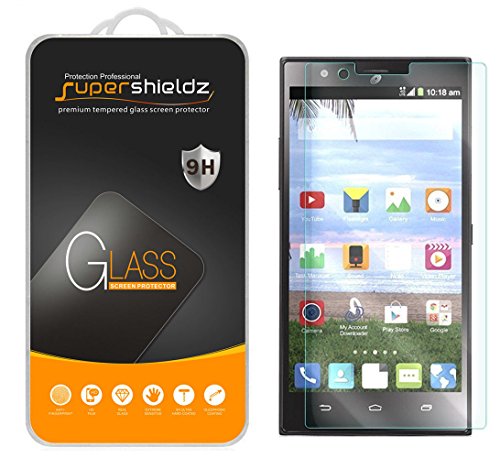 [2-Pack] Supershieldz for ZTE Lever LTE Tempered Glass Screen Protector, Anti-Scratch, Anti-Fingerprint, Bubble Free, Lifetime Replacement Warranty