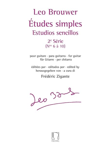 Leo Brouwer études Simples Estudios Sencillos Série 2 - 