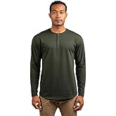 BYLT Drop-Cut Henley Long Sleeve Men's Shirt, 3-Button Closure, Long Sleeve, Casual T-Shirt