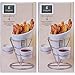 Gibson (2 Pack) Ceramic French Fry Holder & Ketchup Cups Set, Fries Cone Basket Stand & Sauce Serving