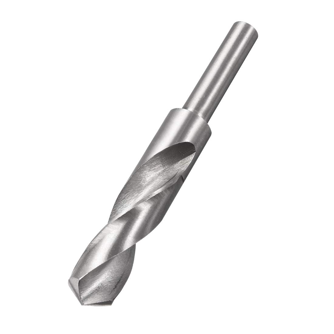 sourcing map Reduced Shank Drill Bit 21mm High Speed Steel HSS 4241 with 1/2 Inch Straight Shank