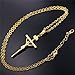 U7 18K Gold Plated Cross Necklace Polished Crucifix Pendant INRI Jesus Christ Piece Pendant for Women