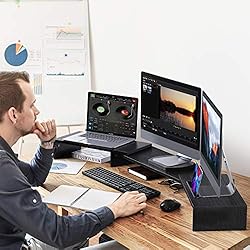 LORYERGO Triple Monitor Stand - Dual Monitor Stand