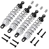 Hobbypark 4-Pack Aluminum Front & Rear Shock Absorber Assembled for AXIAL SCX10 Option Hop-Up Parts Replacement