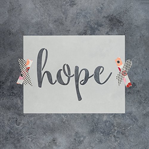 Hope Stencil Template - Reusable Stencil with Multiple Sizes Available