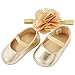 Rising Star Baby Girl's Shoes and Headband Gift Box Set, Gold Flower, 0-6 Months