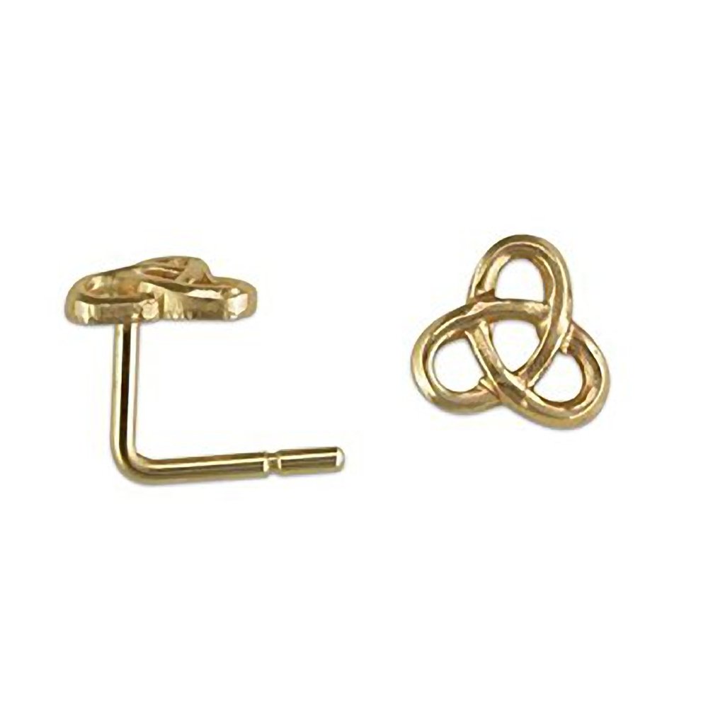 Designer Inspirations Boutique 9ct Yellow Gold Celtic Knot/Loops Nose Stud - Body Piercing Jewellery