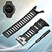 Watch Band Strap, HYTE Rubber Replacement Soft WristBand Watch Straps with Metal Clasp and Silver Buckle for Suunto Ambit3 PEAK Ambit 2 1 2R 2S Series (Include Screwdriver + Screws, Black)