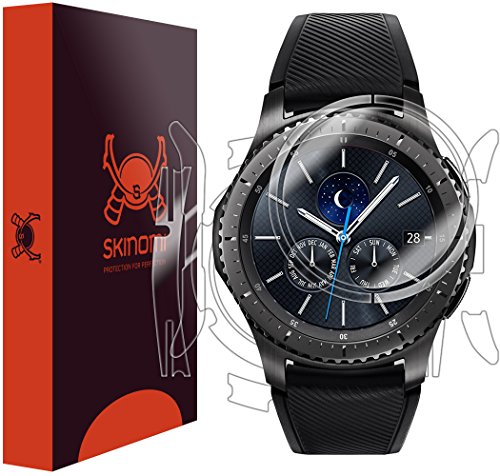 Gear S3 Frontier Screen Protector + Full Body , Skinomi TechSkin Full Coverage Skin + Screen Protector for Gear S3 Frontier Front & Back Clear HD Film