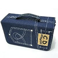 Guerbrilla Denim 128 Capacity CD/DVD/Blu-Ray Carrying Storage Wallet Holder Booklet(Denim Blue)