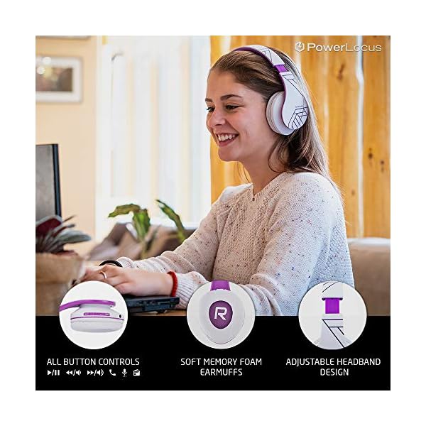 PowerLocus-Bluetooth-Over-Ear-Headphones-Wireless-Stereo-Foldable-Headphones-Wireless-and-Wired-Headsets-with-Built-in-Mic-Micro-SDTF-FM-for-iPhoneSamsungiPadPC-WhiteViolet PowerLocus Bluetooth Over-Ear Headphones, Wireless Stereo Foldable Headphones Wireless and Wired Headsets with Built-in…
