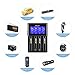 LCD Display Universal Battery Charger, INLIFE Speedy Smart Battery Charger for Rechargeable Batteries Ni-MH Ni-Cd A AA AAA AAAA C SC, Li-ion 18650 26650 26500 20700 22650 18490 17670 17500 17355 (S4)