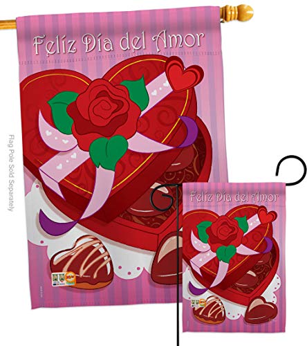 Breeze Decor S101045-BO Felíz Día del Amor Spring Valentines Decorative Vertica…