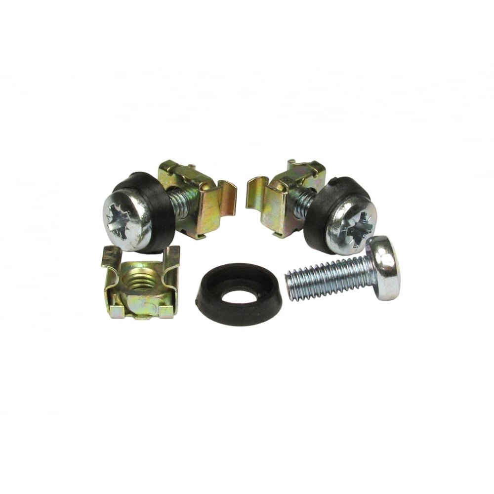 Alida Systems ® -M6 Cage Nuts, Bolts with Steel Pozidrive Head and Plastic Washers- 100 Pack