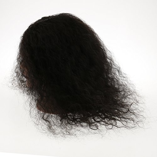 Dovewill African American Afro REAL HUMAN HAIR Cosmetology Hairdressing Silicone Training Manikin Mannequin Head Doll