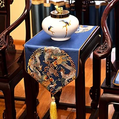 Gwfva Tassel Flag Table Mat And Table Flag And Position Mat Coffee Table Table Flag Party Table Table Flag 35x100cm Blue Size 35 180cm Amazon Co Uk Kitchen Home