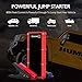 Car Jump Starter, 800A Peak 18000mAh 12V Auto Battery Booster(Up to 7.0L Gas or 4.5L Diesel Engine) Portable Power Pack, Built-in LED Flashlight with Car Jumper Cables Heavy Duty