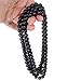 Fashion Faux Pearl Long Sweater Chain Necklace--black