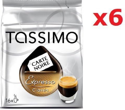 Tassimo Carte Noire Expresso Classic 6 packs x 16 T Discs by Tassimo Carte Noire